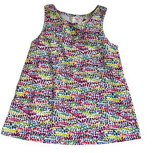 Girls Confetti Dot Sleeveless Cotton Top Multicolor Rainbow Boutique Size 10/12